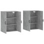 Armario de pared 2 unidades gris hormigón 69,5x34x90 cm