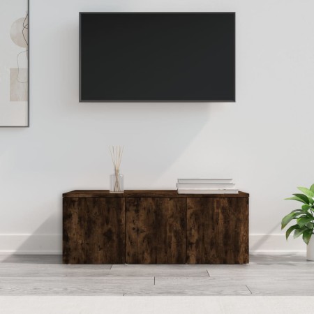 Mueble para TV madera contrachapada roble ahumado 80x34x30 cm de vidaXL, Muebles TV - Ref: Foro24-815498, Precio: 55,14 €, De...