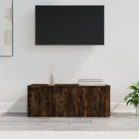 TV-Schrank aus geräuchertem Eichensperrholz, 80 x 34 x 30 cm von vidaXL, TV-Möbel - Ref: Foro24-815498, Preis: 51,04 €, Rabat...