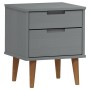 Mesita de noche MOLDE madera maciza de pino gris 40x35x48 cm de vidaXL, Mesitas de noche - Ref: Foro24-350497, Precio: 77,61 ...
