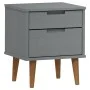 MOLDE Nachttisch aus massivem grauem Kiefernholz 40x35x48 cm von vidaXL, Nachttische - Ref: Foro24-350497, Preis: 79,10 €, Ra...