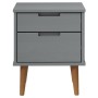 Mesita de noche MOLDE madera maciza de pino gris 40x35x48 cm de vidaXL, Mesitas de noche - Ref: Foro24-350497, Precio: 77,61 ...