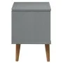 MOLDE Nachttisch aus massivem grauem Kiefernholz 40x35x48 cm von vidaXL, Nachttische - Ref: Foro24-350497, Preis: 79,10 €, Ra...