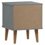 MOLDE Nachttisch aus massivem grauem Kiefernholz 40x35x48 cm von vidaXL, Nachttische - Ref: Foro24-350497, Preis: 79,10 €, Ra...