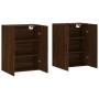 Armarios de pared 2 unidades marrón roble 69,5x34x90 cm