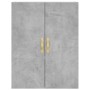 Aparador alto madera contrachapada gris hormigón 69,5x34x180 cm