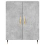 Aparador alto madera contrachapada gris hormigón 69,5x34x180 cm