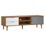 TV-Schrank MOLDE aus massivem braunem Kiefernholz 158x40x49 cm von vidaXL, TV-Möbel - Ref: Foro24-350534, Preis: 167,33 €, Ra...