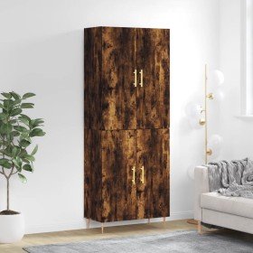 Aparador alto madera contrachapada roble ahumado 69,5x34x180 cm Aparador alto madera contrachapada roble ahumado 69,5x34x180 cm