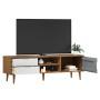 TV-Schrank MOLDE aus massivem braunem Kiefernholz 158x40x49 cm von vidaXL, TV-Möbel - Ref: Foro24-350534, Preis: 167,33 €, Ra...