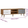 TV-Schrank MOLDE aus massivem braunem Kiefernholz 158x40x49 cm von vidaXL, TV-Möbel - Ref: Foro24-350534, Preis: 167,33 €, Ra...