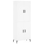 Aparador alto madera contrachapada blanco 69,5x34x180 cm