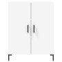 Aparador alto madera contrachapada blanco 69,5x34x180 cm