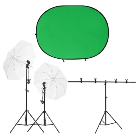 Photo studio kit with lighting and background by vidaXL, Flashes and studio lighting - Ref: Foro24-3143945, Price: 134,23 €, ...