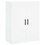 Aparador alto madera contrachapada blanco 69,5x34x180 cm