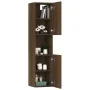 Armario de baño madera de ingeniería marrón roble 30x30x130 cm de vidaXL, Muebles de baño - Ref: Foro24-815641, Precio: 64,19...