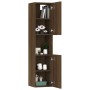 Badezimmerschrank Holzwerkstoff Eiche braun 30x30x130 cm von vidaXL, Badezimmermöbel - Ref: Foro24-815641, Preis: 66,45 €, Ra...