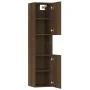 Armario de baño madera de ingeniería marrón roble 30x30x130 cm de vidaXL, Muebles de baño - Ref: Foro24-815641, Precio: 64,19...