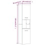Badezimmerschrank Holzwerkstoff Eiche braun 30x30x130 cm von vidaXL, Badezimmermöbel - Ref: Foro24-815641, Preis: 66,45 €, Ra...