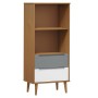 MOLDE Bücherregal aus massivem braunem Kiefernholz 60x35x133,5 cm von vidaXL, Bücherregale und Regale - Ref: Foro24-350537, P...