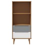 MOLDE Bücherregal aus massivem braunem Kiefernholz 60x35x133,5 cm von vidaXL, Bücherregale und Regale - Ref: Foro24-350537, P...