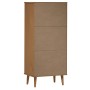 MOLDE Bücherregal aus massivem braunem Kiefernholz 60x35x133,5 cm von vidaXL, Bücherregale und Regale - Ref: Foro24-350537, P...