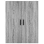 Aparador alto madera contrachapada gris sonoma 69,5x34x180 cm