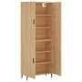Aparador alto madera contrachapada color roble 69,5x34x180 cm