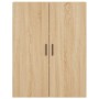Aparador alto madera contrachapada color roble 69,5x34x180 cm