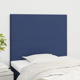 Headboards 2 units of blue fabric 80x5x78/88 cm by vidaXL, Headboards and footboards - Ref: Foro24-3116032, Price: 67,07 €, D...