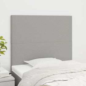 Headboards 2 units of light gray fabric 80x5x78/88 cm by vidaXL, Headboards and footboards - Ref: Foro24-3116026, Price: 53,2...