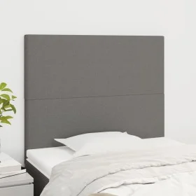 Headboards 2 units of dark gray fabric 80x5x78/88 cm by vidaXL, Headboards and footboards - Ref: Foro24-3116027, Price: 62,19...