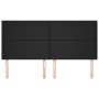 Cabeceros 4 unidades de cuero sintético negro 100x5x78/88 cm