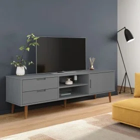 TV stand MOLDE made of solid gray pine wood 158x40x49 cm by vidaXL, TV Furniture - Ref: Foro24-350536, Price: 172,07 €, Disco...