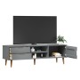 MOLDE Massivholz Kiefernholz TV-Möbel grau 158x40x49 cm von vidaXL, TV-Möbel - Ref: Foro24-350536, Preis: 174,88 €, Rabatt: %