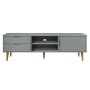 MOLDE Massivholz Kiefernholz TV-Möbel grau 158x40x49 cm von vidaXL, TV-Möbel - Ref: Foro24-350536, Preis: 174,88 €, Rabatt: %