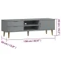 MOLDE Massivholz Kiefernholz TV-Möbel grau 158x40x49 cm von vidaXL, TV-Möbel - Ref: Foro24-350536, Preis: 172,07 €, Rabatt: %