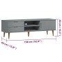 MOLDE Massivholz Kiefernholz TV-Möbel grau 158x40x49 cm von vidaXL, TV-Möbel - Ref: Foro24-350536, Preis: 174,88 €, Rabatt: %