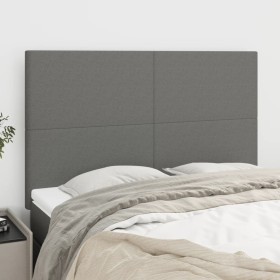 Cabeceros 4 unidades tela gris oscuro 72x5x78/88 cm de vidaXL, Cabeceros y pies de cama - Ref: Foro24-3116051, Precio: 115,49...