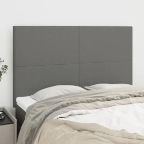 Headboards 4 units dark gray fabric 72x5x78/88 cm by vidaXL, Headboards and footboards - Ref: Foro24-3116051, Price: 126,71 €...