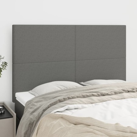 Cabeceros 4 unidades tela gris oscuro 72x5x78/88 cm de vidaXL, Cabeceros y pies de cama - Ref: Foro24-3116051, Precio: 115,40...