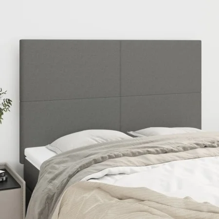 Cabeceros 4 unidades tela gris oscuro 72x5x78/88 cm de vidaXL, Cabeceros y pies de cama - Ref: Foro24-3116051, Precio: 133,32...