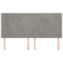 Kopfteile 4 Einheiten aus hellgrauem Samt 80x5x78/88 cm von vidaXL, Kopf- und Fußteile - Ref: Foro24-3116106, Preis: 101,77 €...
