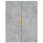 Aparador alto madera contrachapada gris hormigón 69,5x34x180 cm