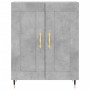 Aparador alto madera contrachapada gris hormigón 69,5x34x180 cm
