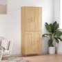 Aparador alto madera contrachapada color roble 69,5x34x180 cm