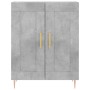 Aparador alto madera contrachapada gris hormigón 69,5x34x180 cm