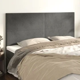 Kopfteile 4 Einheiten aus dunkelgrauem Samt 90x5x78/88 cm von vidaXL, Kopf- und Fußteile - Ref: Foro24-3116113, Preis: 101,85...