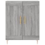 Aparador alto madera contrachapada gris sonoma 69,5x34x180 cm
