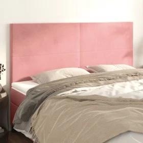 Headboards 4 units of pink velvet 100x5x78/88 cm by vidaXL, Headboards and footboards - Ref: Foro24-3116123, Price: 101,70 €,...